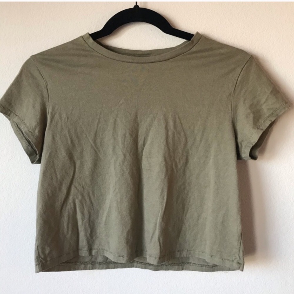 Sage green crop top